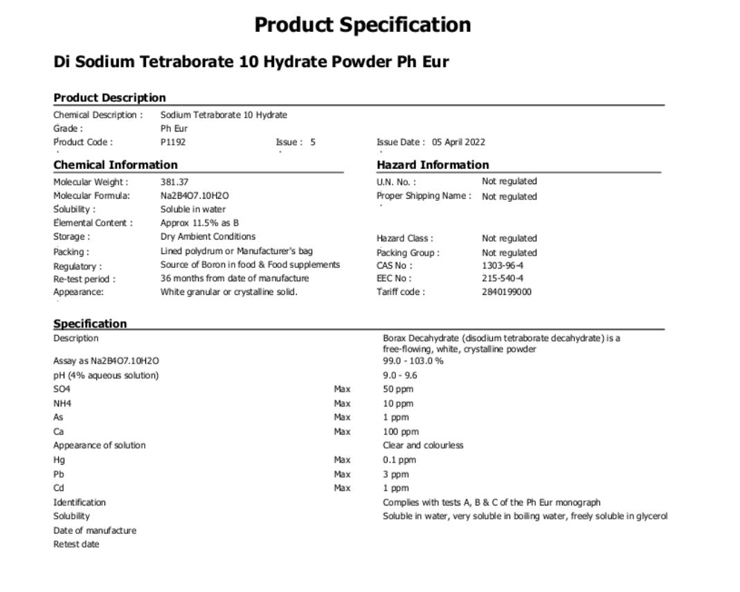 Boron 10mg Tablets